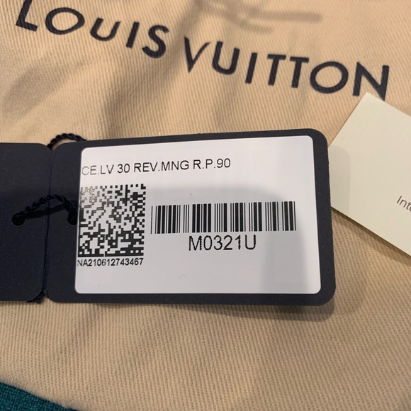 LOUIS VUITTON Belt CE LV 30 REV.MNG R.P 90 reversible belt. New - Picture 9 of 9